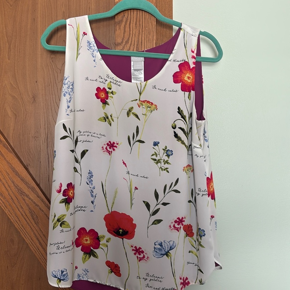 Chico’s floral tank size 8/10 medium